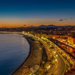 Nice, Côte-d'Azur - City at night by Pierre Blaché